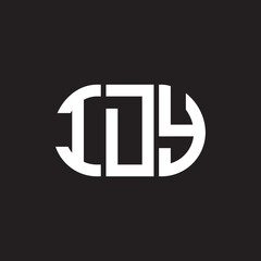 IDY letter logo design on black background. IDY creative initials letter logo concept. IDY letter design.