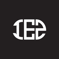Fototapeta premium IEZ letter logo design on black background. IEZ creative initials letter logo concept. IEZ letter design.
