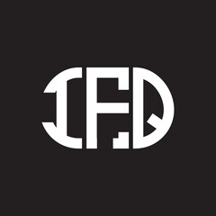 IFQ letter logo design on black background. IFQ creative initials letter logo concept. IFQ letter design.