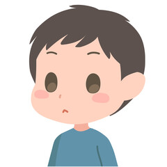 Obraz premium おちょぼ口の男の子