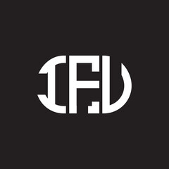 IFU letter logo design on black background. IFU creative initials letter logo concept. IFU letter design.