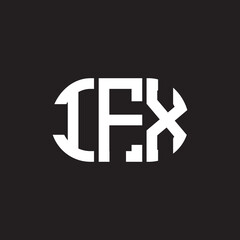 IFX letter logo design on black background. IFX creative initials letter logo concept. IFX letter design.