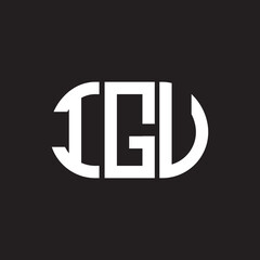 IGV letter logo design on black background. IGV creative initials letter logo concept. IGV letter design.