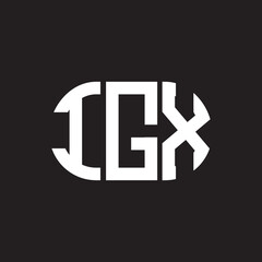 IGX letter logo design on black background. IGX creative initials letter logo concept. IGX letter design.