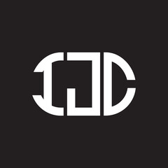 IJC letter logo design on black background. IJC creative initials letter logo concept. IJC letter design.