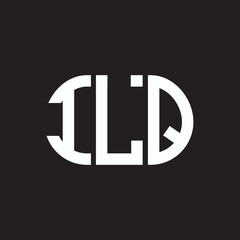 ILQ letter logo design on black background. ILQ creative initials letter logo concept. ILQ letter design.