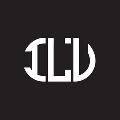 ILU letter logo design on black background. ILU creative initials letter logo concept. ILU letter design.