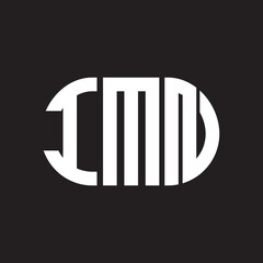 IMN letter logo design on black background. IMN creative initials letter logo concept. IMN letter design.