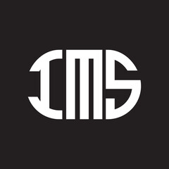 IMS letter logo design on black background. IMS creative initials letter logo concept. IMS letter design.