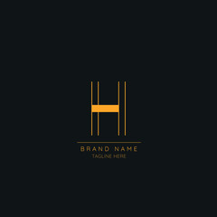 Minimal Luxury H logo design, initial based vector icon illustrations.