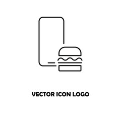Order fast food online. vector illustration
