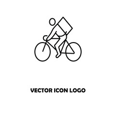 delivery by bike icon. Simple element illustration. delivery by bike concept symbol design from Delivery collection. Can be used for web and mobile.
