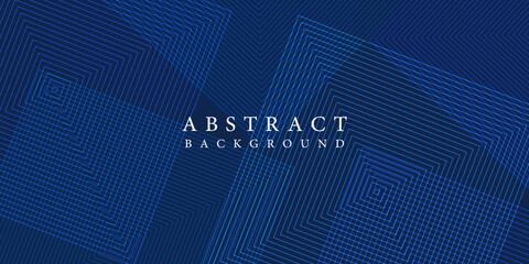 Dark blue background. Modern lines curves abstract presentation background. Luxury paper cut background