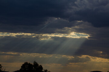 sun through the clouds