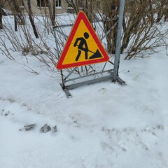 sign on the snow