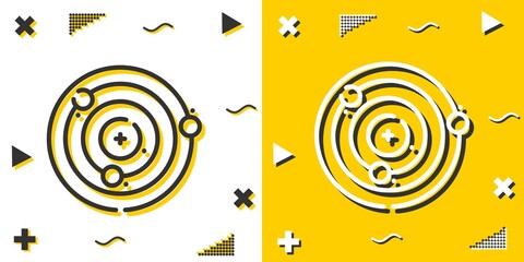 atoms line icon. Simple outline style.atoms linear sign. Vector illustration isolated on white background. Editable stroke EPS 10