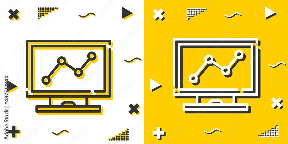 Poster analytics line icon. simple outline style.analytics linear sign. vector illustration isolated on whi
