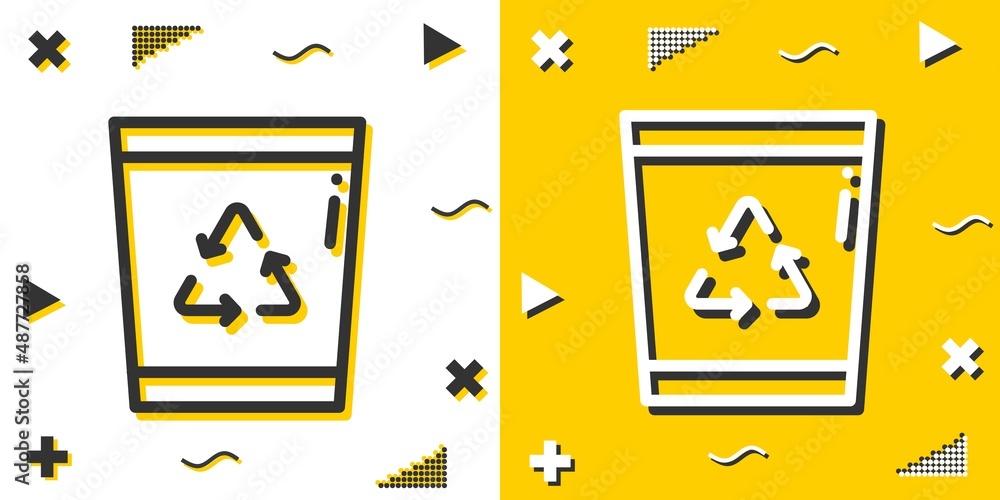 Poster recycle bin line icon. simple outline style.recycle bin linear sign. vector illustration isolated on