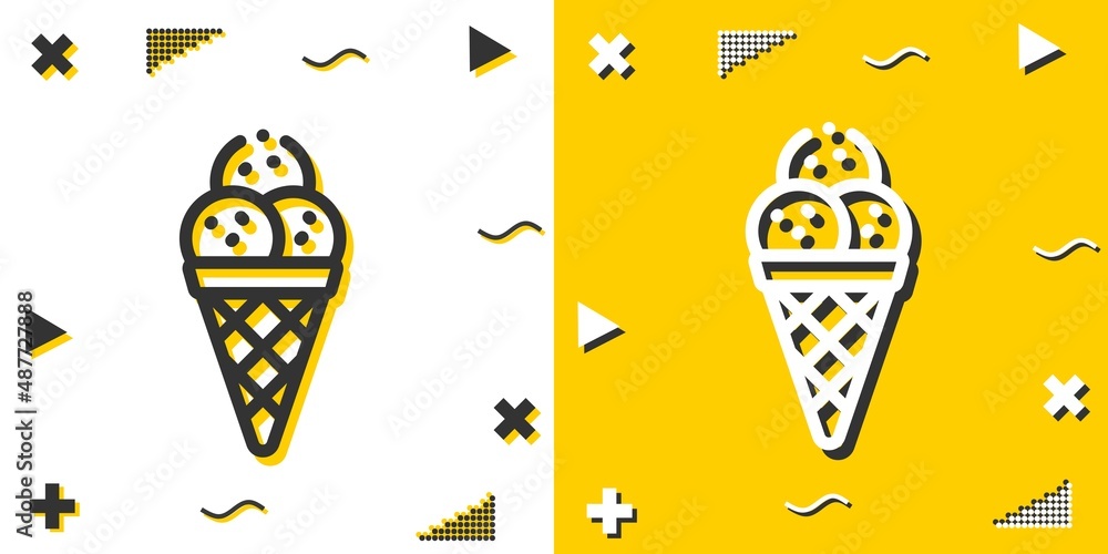 Poster ice cream line icon. simple outline style.ice cream linear sign. vector illustration isolated on whi
