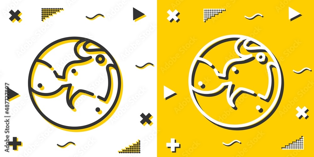 Poster mars line icon. simple outline style.mars linear sign. vector illustration isolated on white backgro