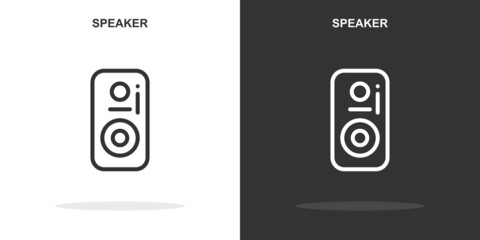 speaker line icon. Simple outline style.speaker linear sign. Vector illustration isolated on white background. Editable stroke EPS 10