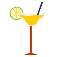 Alcohol drink vector illustration in flat color design