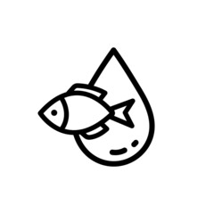 Set of fish oil icon line symbol