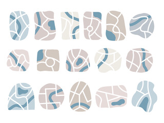 City map creator vector set Top view