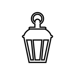 Lantern line icon, vector outline logo isolated on white background