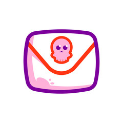 Envelope with Skull Icon