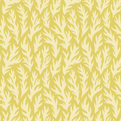 Hand-drawn seamless pattern with stylized wildflowers. Colorful floral illustration for paper and gift wrap. Fabric print textured design. Creative stylish background.