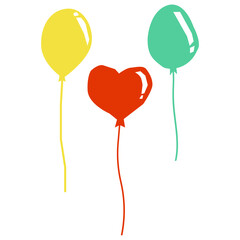 Balloon vector illustration in flat color design