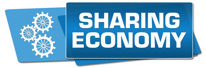 Sharing Economy Blue Side Squares 
