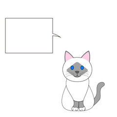 speech bubble with a Birman cat 