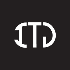 ITJ letter logo design on black background. ITJ creative initials letter logo concept. ITJ letter design.