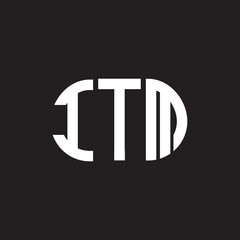 ITM letter logo design on black background. ITM creative initials letter logo concept. ITM letter design.
