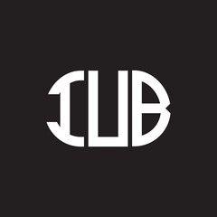 IUB letter logo design on black background. IUB creative initials letter logo concept. IUB letter design.