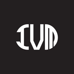 IVM letter logo design on black background. IVM creative initials letter logo concept. IVM letter design.