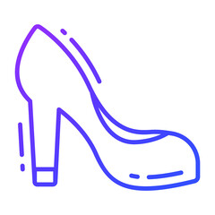 high heel icon, trendy Style, Isolated on White Background, Stock vector illustrations.