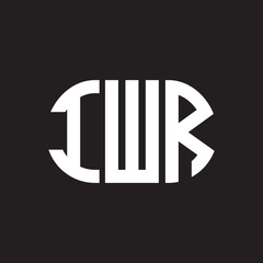 IWR letter logo design on black background. IWR creative initials letter logo concept. IWR letter design.
