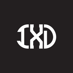 IXD letter logo design on black background. IXD creative initials letter logo concept. IXD letter design.