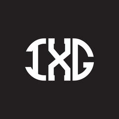 IXG letter logo design on black background. IXG creative initials letter logo concept. IXG letter design.