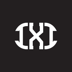 Obraz premium IXI letter logo design on black background. IXI creative initials letter logo concept. IXI letter design.