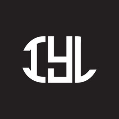 IYL letter logo design on black background. IYL creative initials letter logo concept. IYL letter design.