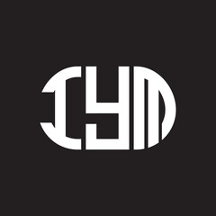 IYM letter logo design on black background. IYM creative initials letter logo concept. IYM letter design.