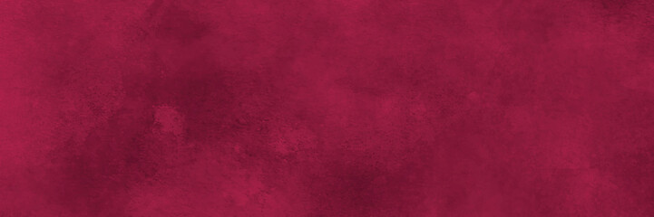 Dark red magenta concrete paper texture background, banner panorama view vintage wall