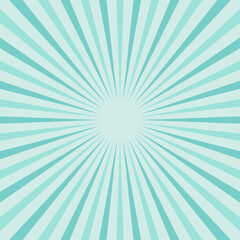 Obraz premium Sunlight rays background. powder blue color burst background. Vector sky illustration.