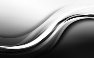 Abstract Gray Wave Design Black and White Background