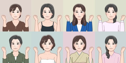 色々なシーンの女性たち