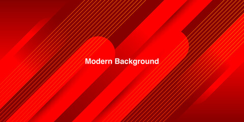 Fototapeta premium red abstract with modern shapes and line stripe background